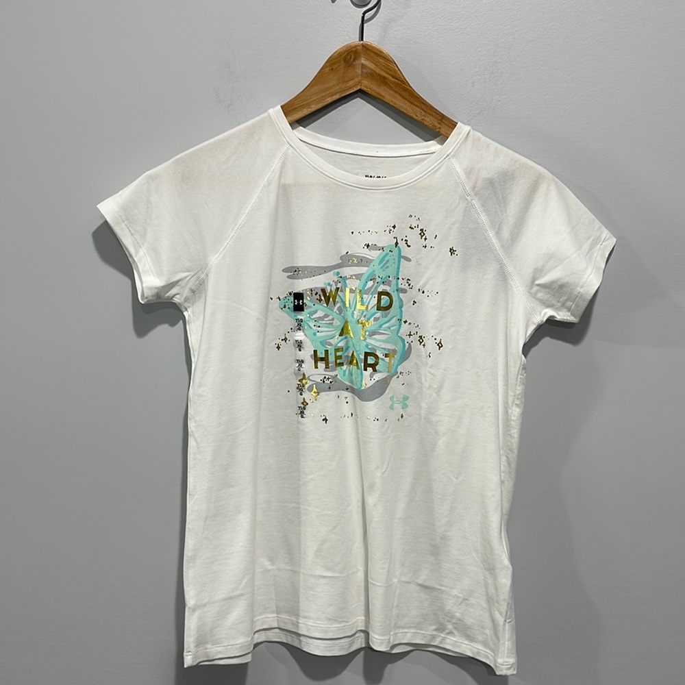 Under Armour girl’s t-shirt size Youth Large loose fit short sleeve NEW